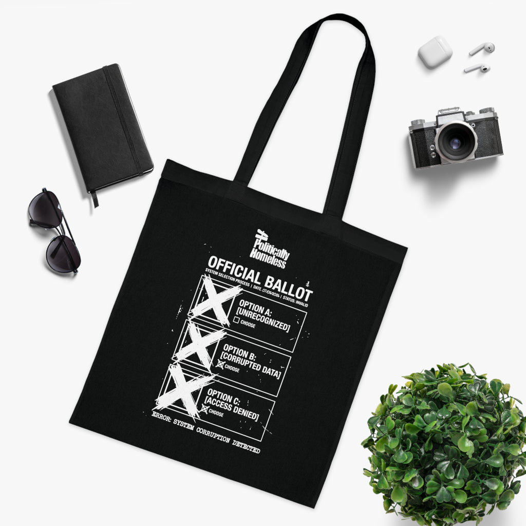 System Error Cotton Tote - Political Statement Eco Tote Bag