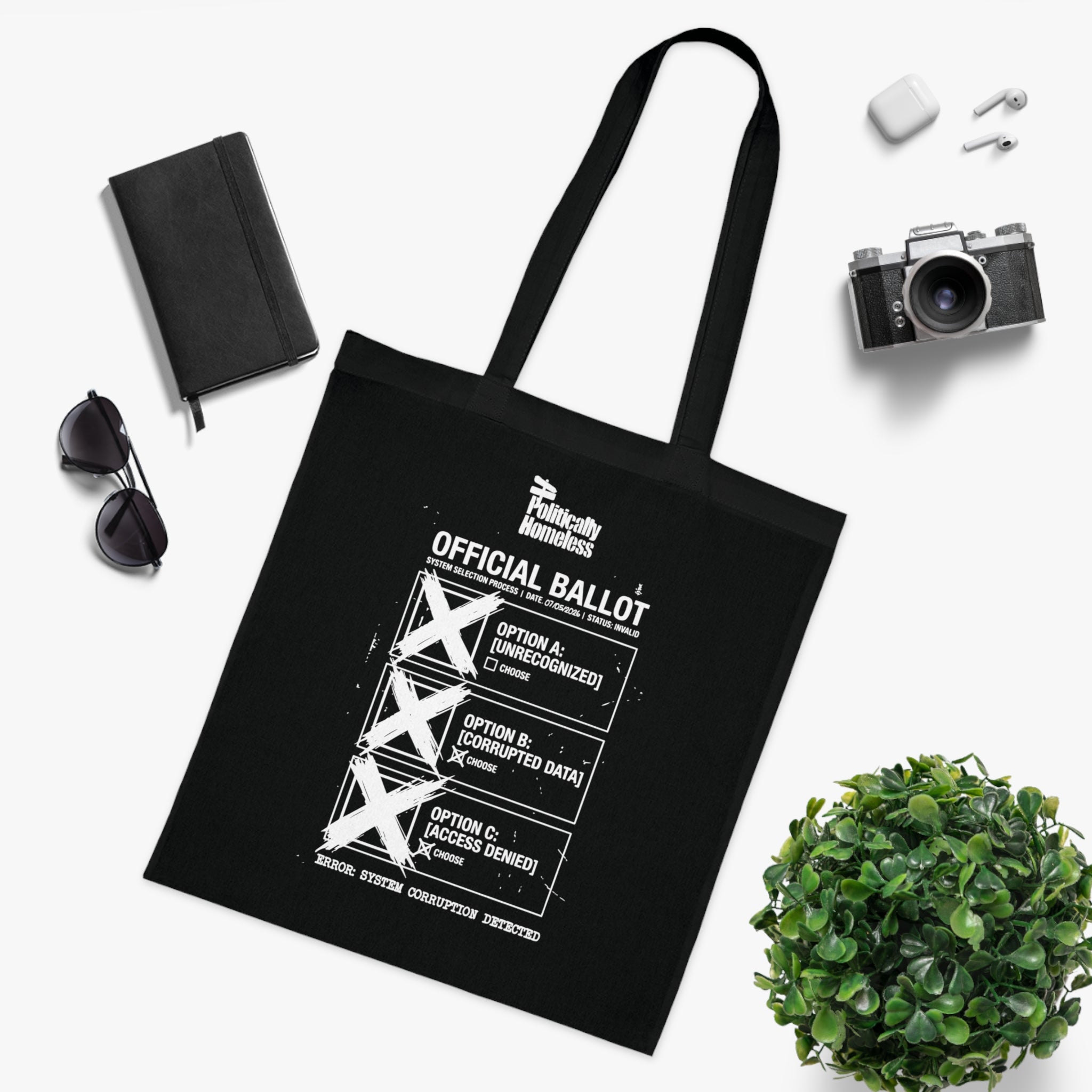 System Error Cotton Tote - Political Statement Eco Tote Bag