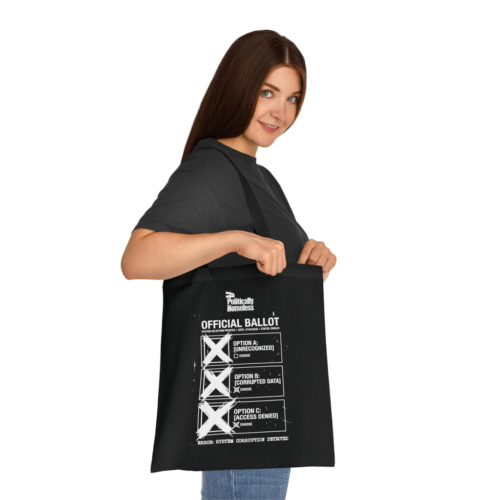 System Error Cotton Tote - Political Statement Eco Tote Bag