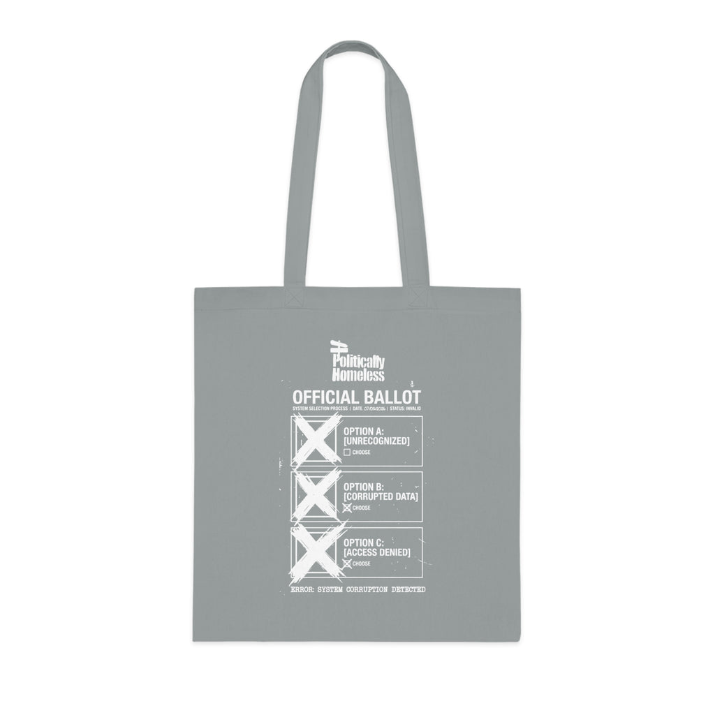 System Error Cotton Tote - Political Statement Eco Tote Bag