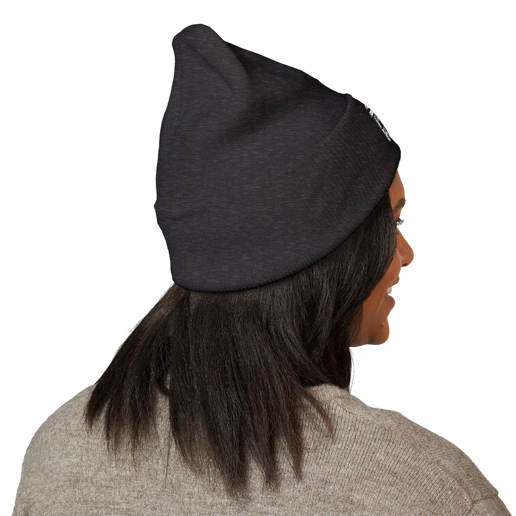 Classic Cuffed Beanie - A "Politically Homeless" Embroidered Black Beanie