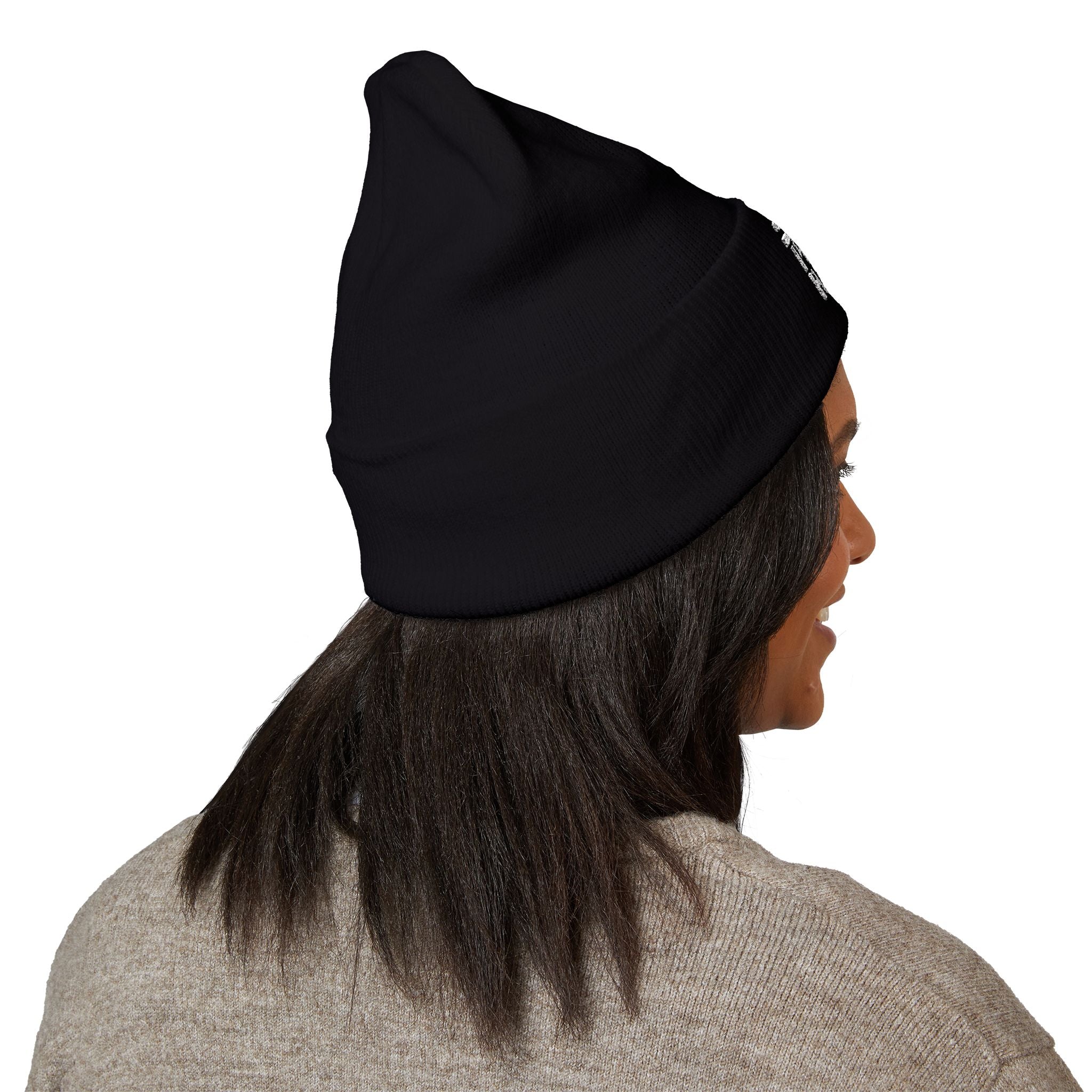 Classic Cuffed Beanie - A "Politically Homeless" Embroidered Black Beanie