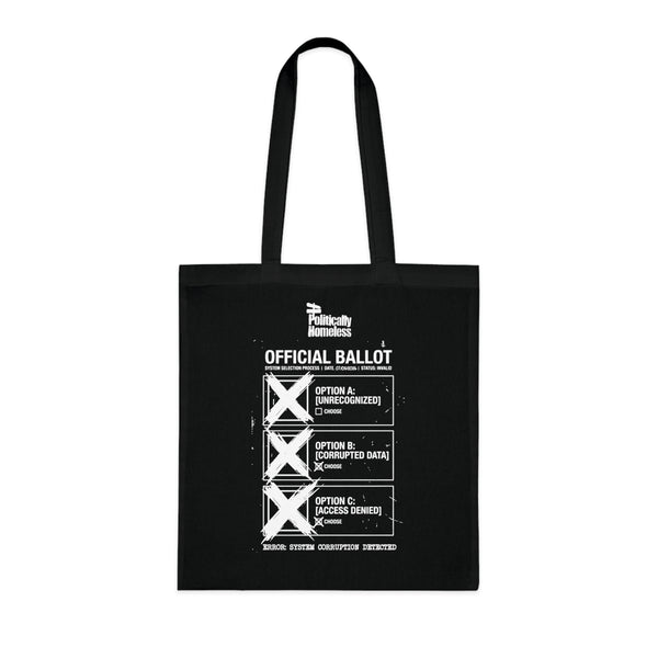 System Error Cotton Tote - Political Statement Eco Tote Bag
